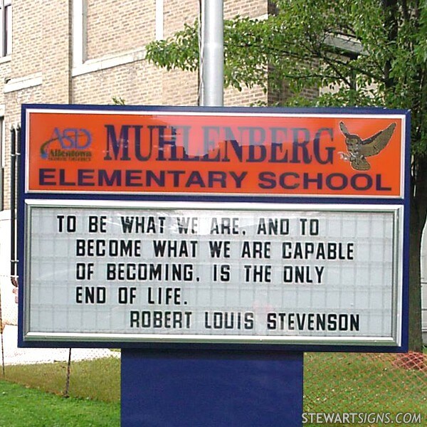 School Sign for Muhlenberg Elementary School