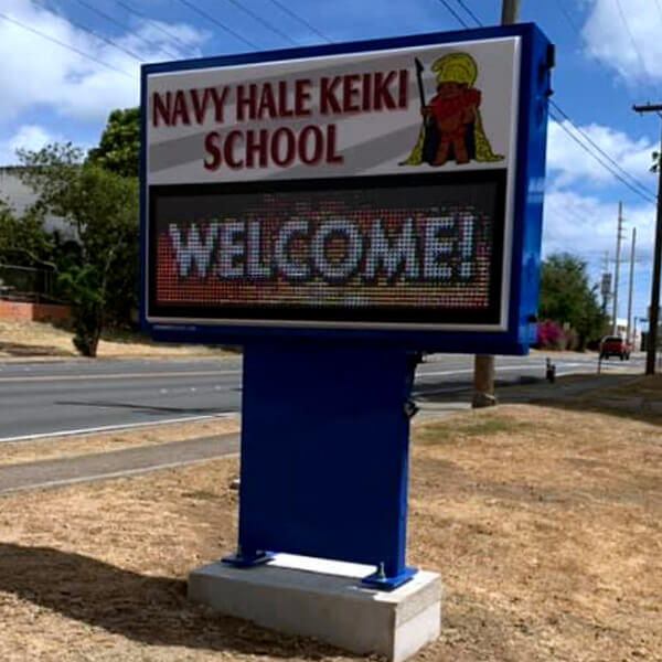 School Sign for Navy Hale Keiki School