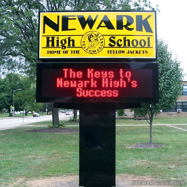 School Sign for Newark High School