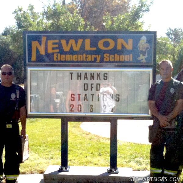 School Sign for Newlon Elementary School