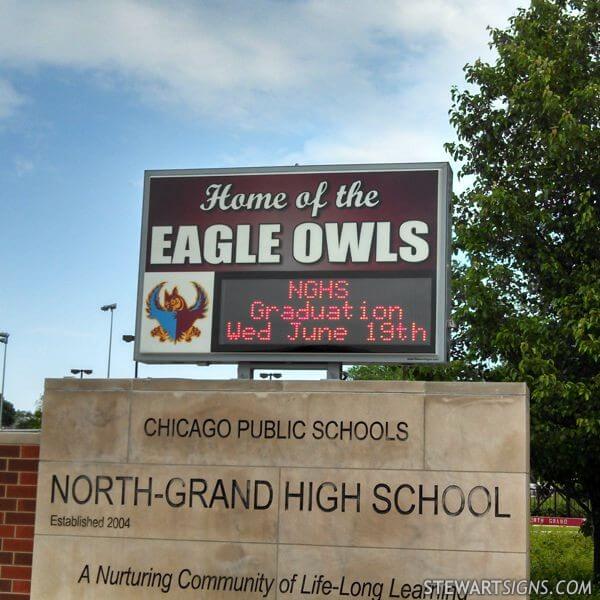 School Sign for North - Grand High School