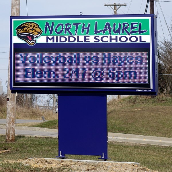 School Sign for North Laurel Middle School