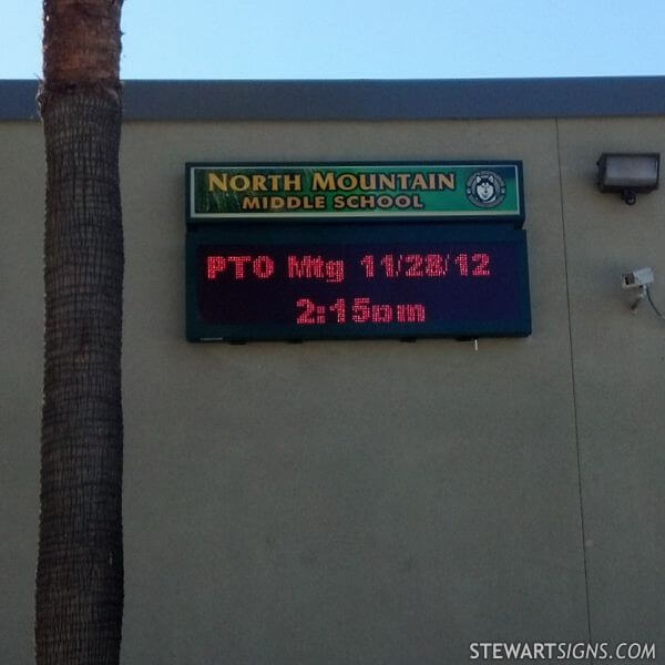 School Sign for North Mountain Middle School