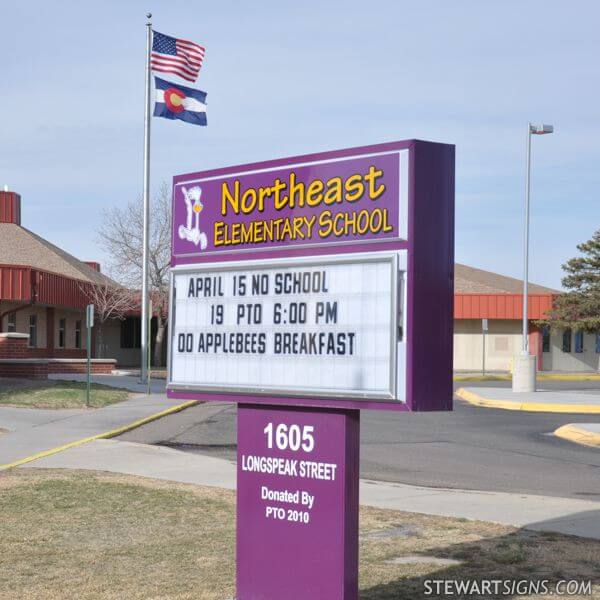 School Sign for Northeast Elementary School