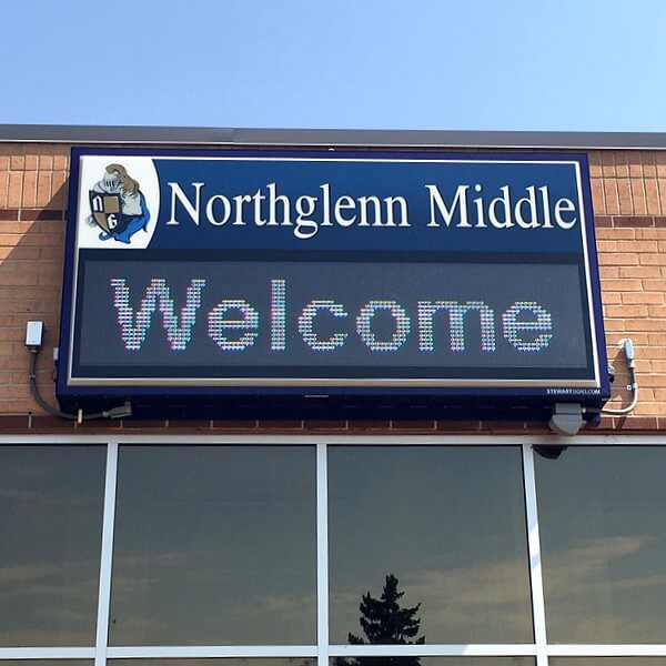 School Sign for Northglenn Middle School