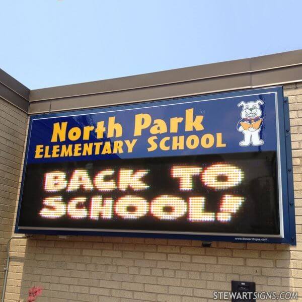 School Sign for North Park Elementary School