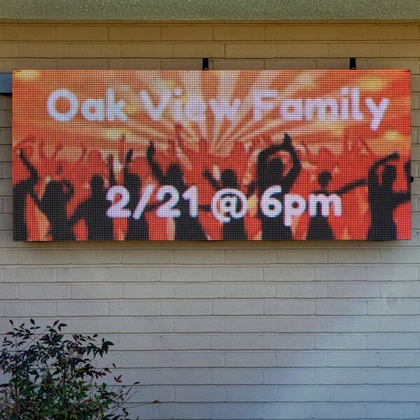 School Sign for Oak View Elementary School