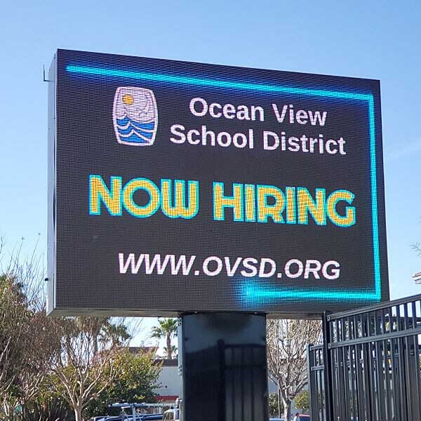 School Sign for Ocean View School District