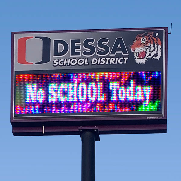 School Sign for Odessa School District #105