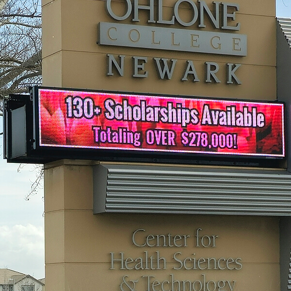 School Sign for Ohlone College Newark Campus
