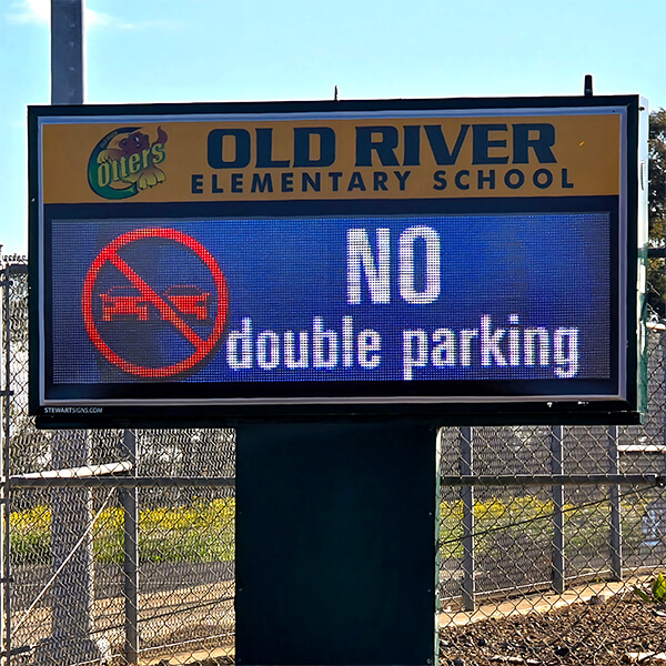 School Sign for Old River Elementary School