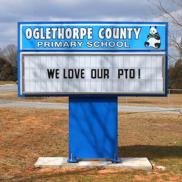 School Sign for Oglethorpe County Primary School