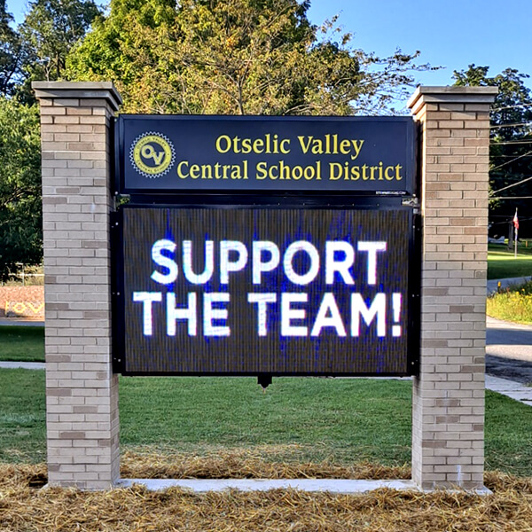 School Sign for Otselic Valley Central District