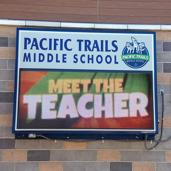 School Sign for Pacific Trails Middle School