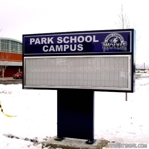 School Sign for Park School Campus