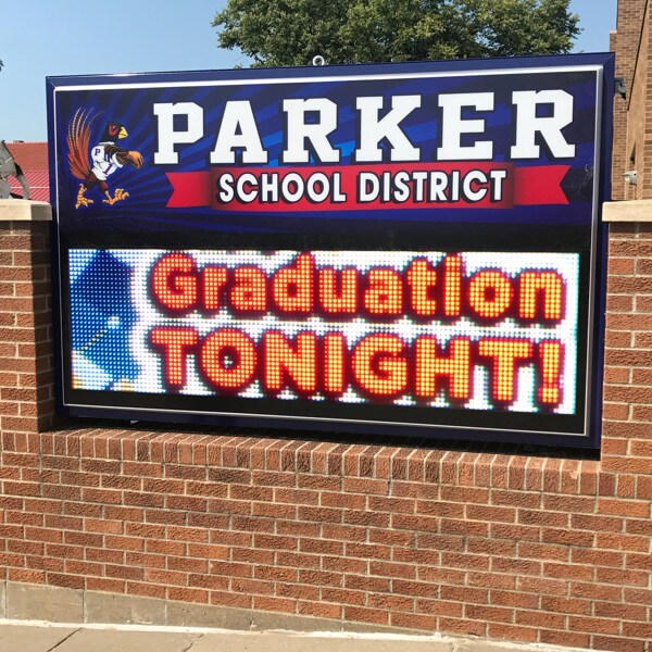 School Sign for Parker Public School