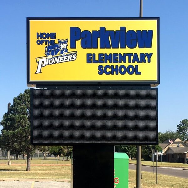 School Sign for Parkview Elementary School