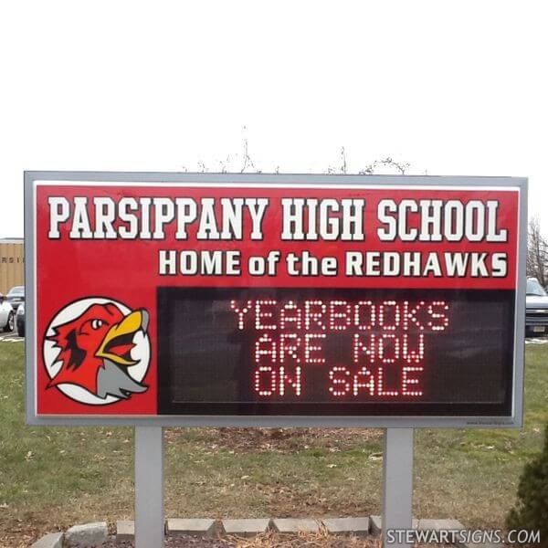 School Sign for Parsippany High School