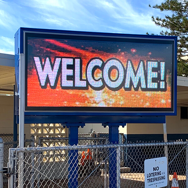 School Sign for Pearl Harbor Elementary School