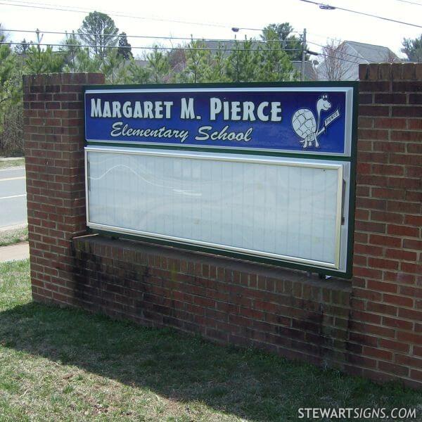 School Sign for Margaret M. Pierce Elementary