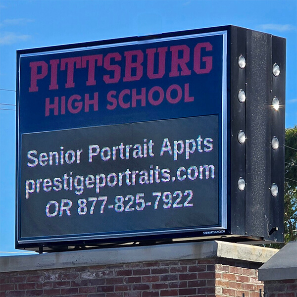 School Sign for Pittsburg High School