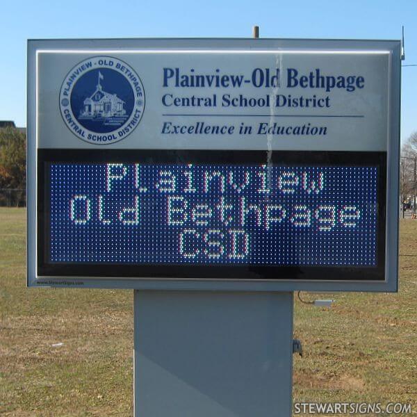 School Sign for Plainview - Old Bethpage Middle School
