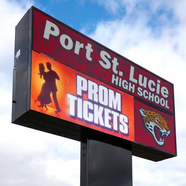 School Sign for Port St Lucie High School