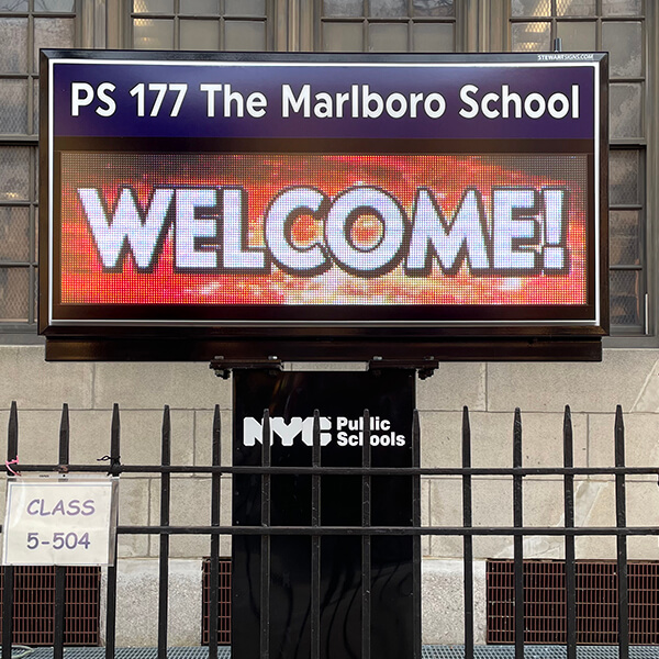 School Sign for Ps 177 the Marlboro School