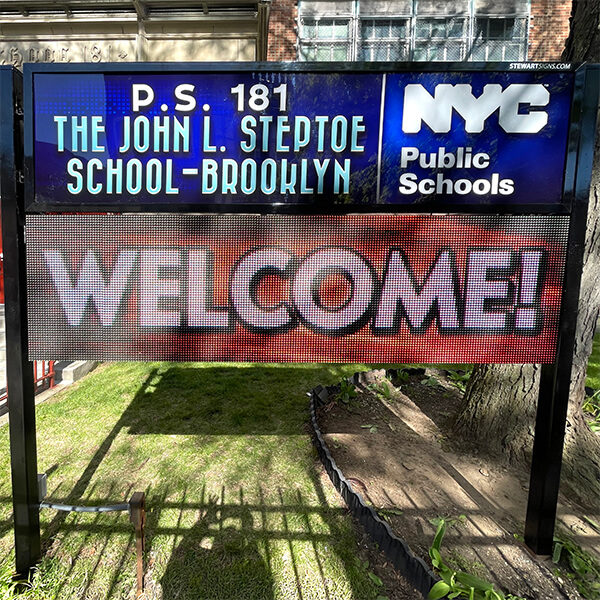 School Sign for Ps 181 Brooklyn
