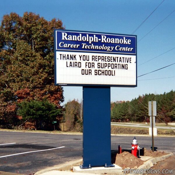 School Sign for Randolph - Roanoke Career Technology Center