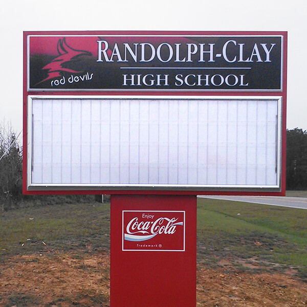 School Sign for Randolph Clay High School