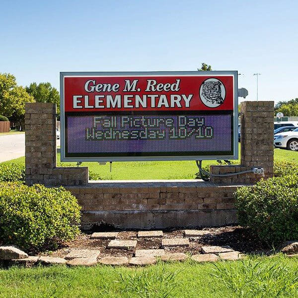 School Sign for Gene M Reed Elementary School Allen, TX