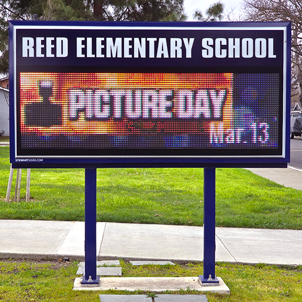 School Sign for Reed Elementary School