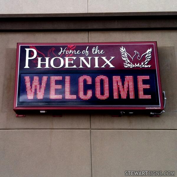 School Sign for Renaissance Academy