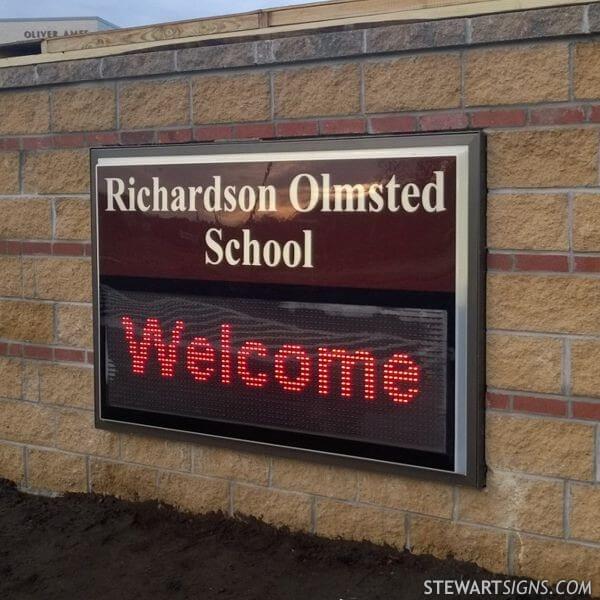 School Sign for Richardson Olmsted School