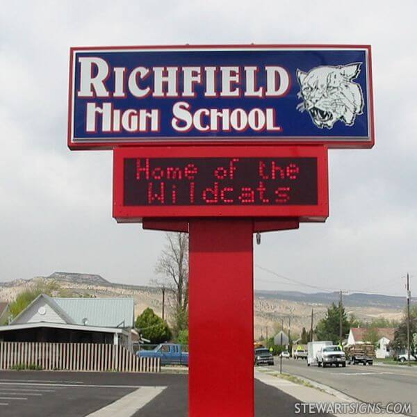 School Sign for Richfield High School