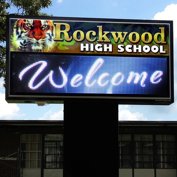 School Sign for Rockwood High School