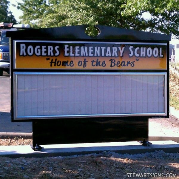School Sign for Rogers Elementary School