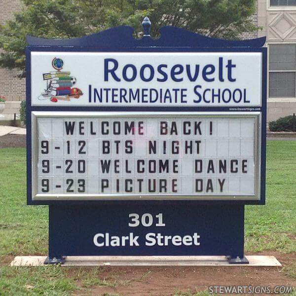 School Sign for Roosevelt Intermediate School