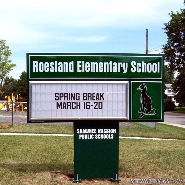 School Sign for Roesland Elementary School