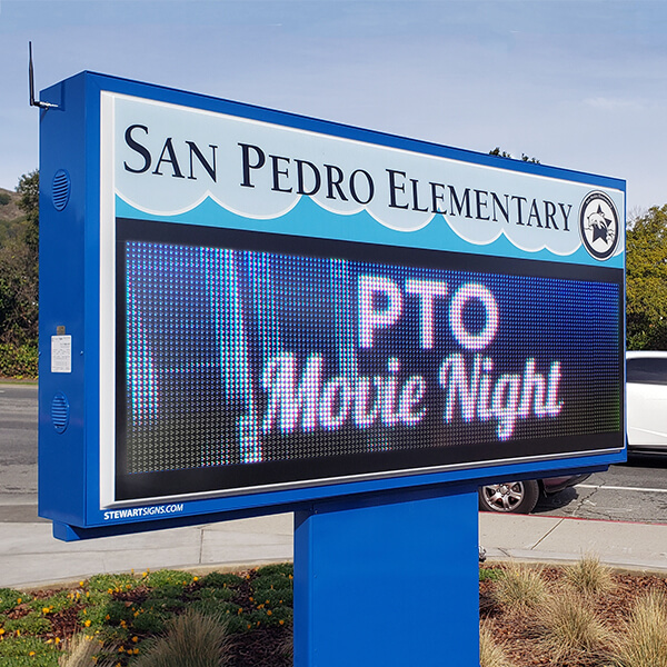 School Sign for San Pedro Elementary