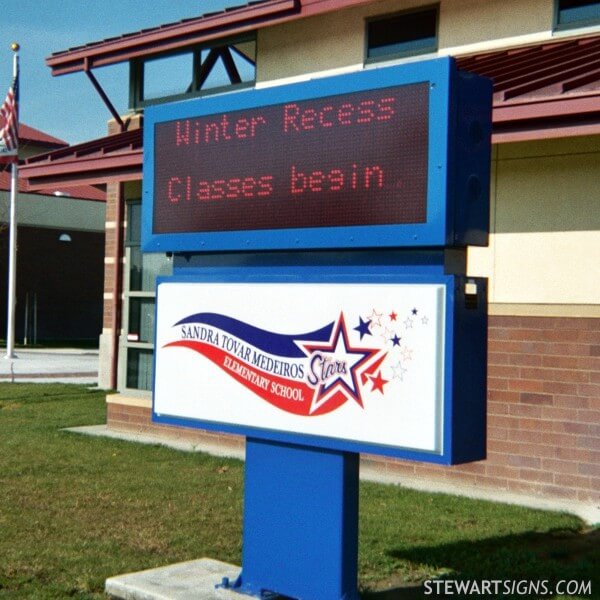 School Sign for Sandra Tovar Medeiros Elementary
