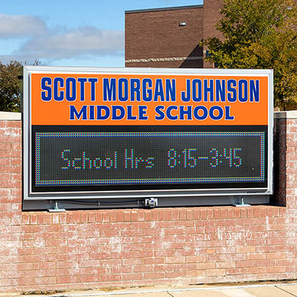 School Sign for Scott Johnson Middle School