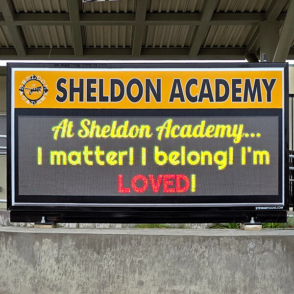School Sign for Sheldon Elementary School
