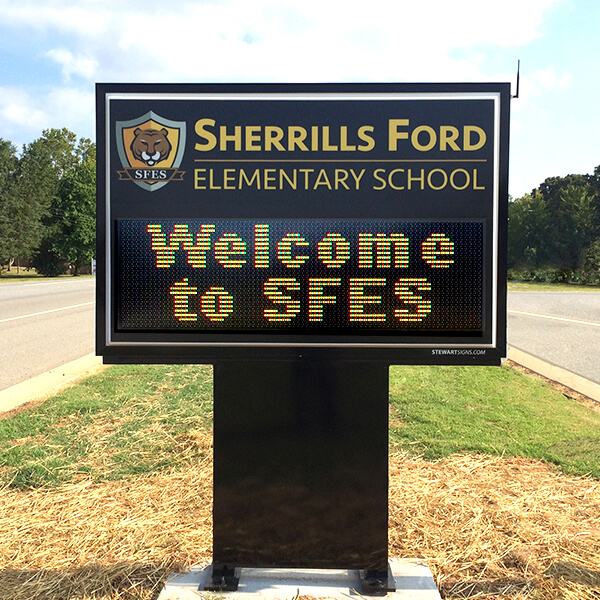 School Sign for Sherrills Ford Elementary School