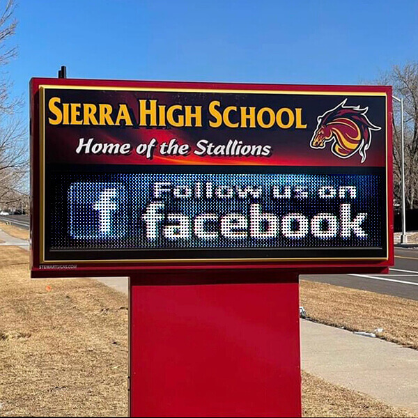 School Sign for Sierra High School