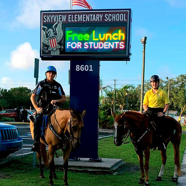 School Sign for Skyview Elementary School