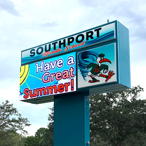 School Sign for Southport Middle School