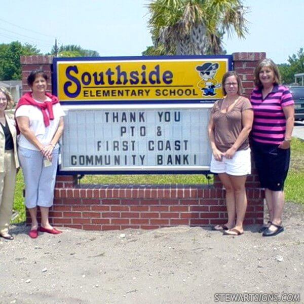 School Sign for Southside Elementary