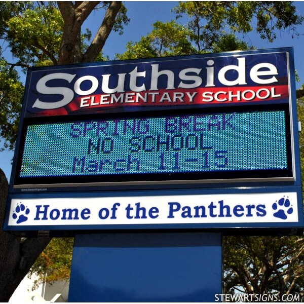 School Sign for Southside Elementary School